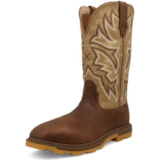Twisted X Women's UltraLite X 11" Square Toe Western Work Boot - Bison - WULN002 - Overlook Boots