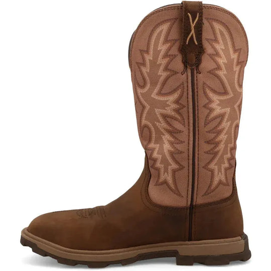Twisted X Women's UltraLite X 11" Composite Toe Pull On Western Work Boot - Tobacco Brown - WULN004 - Overlook Boots