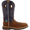 Twisted X Women's CellStretch 11" Alloy Toe Waterproof Western Work Boot - Brown & Navy - WXBAW01 5.5 / Wide / Tobacco - Overlook Boots