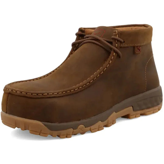 Twisted X Women's CellStretch Composite Toe Chukka Driving Work Boot - Distressed Saddle - WXCC001 - Overlook Boots