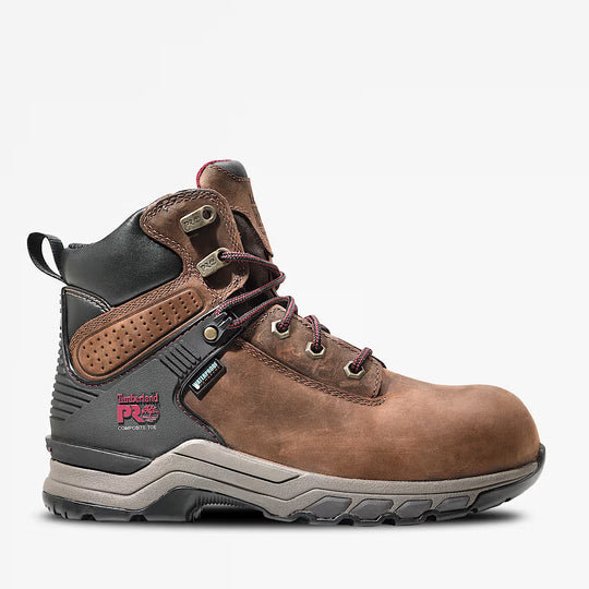 Timberland PRO Women's Hypercharge 6" Composite Toe Waterproof Work Boot - Brown - TB1A4115214 5.5 / Medium / Brown - Overlook Boots