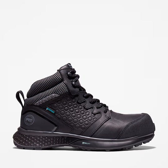 Timberland Pro Women's Reaxion Comp Toe Waterproof Work Boot - Black - TB1A21QA001 5.5 / Medium / Black - Overlook Boots