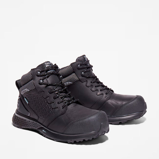 Timberland Pro Women's Reaxion Comp Toe Waterproof Work Boot - Black - TB1A21QA001 - Overlook Boots