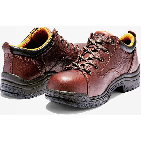 Timberland Pro Women's TiTAN Alloy Toe Oxford Work Shoe- Brown- TB163189214 - Overlook Boots