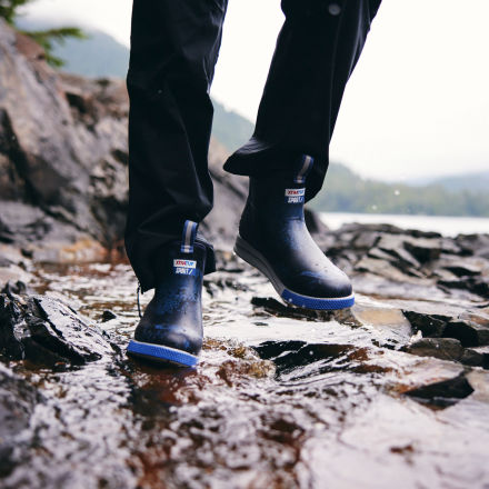 Xtratuf Men's Ankle 6" Soft Toe Waterproof Slip Resistant Sport Deck Boot - Blue - XADSM202 - Overlook Boots