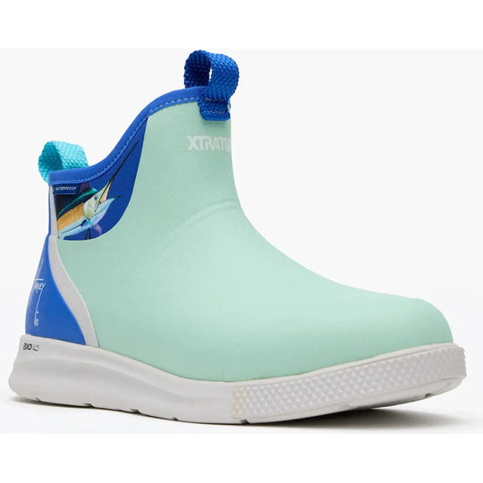 Xtratuf Men's Guy Harvey 6" Waterproof Ankle Deck Sport Boot - Sailfish - XADSMGH2 7 / Medium / Pool Sailfish - Overlook Boots