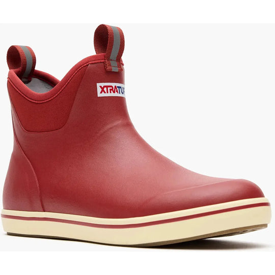 Xtratuf Men's Ankle 6" Waterproof Moisture Wicking Deck Boot - Red - XMAB602 7 / Medium / Rust Red - Overlook Boots
