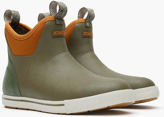 Xtratuf Men's Camp Fleece Lined 6" Waterproof Ankle Deck Boot - Olive - XMADBC30 - Overlook Boots