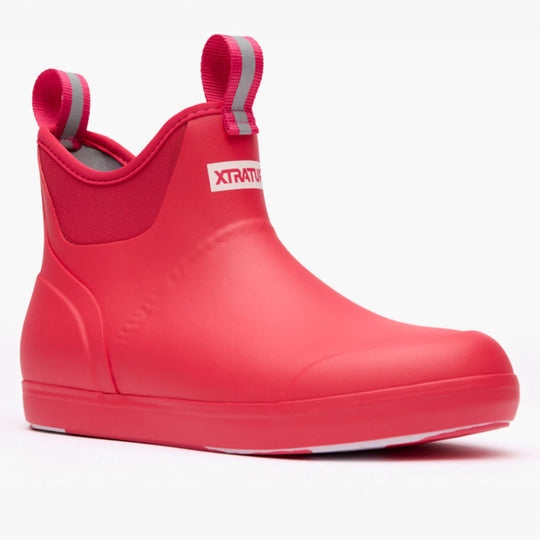 Xtratuf Women's Ankle Deck 6" Waterproof Pull On Boot - Pink - XWAB401 5 / Medium / Hot Pink - Overlook Boots