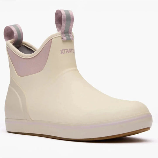 Xtratuf Women's Ankle Deck 6" Waterproof Pull On Boot - Ivory - XWAB902 5 / Medium / Ivory - Overlook Boots