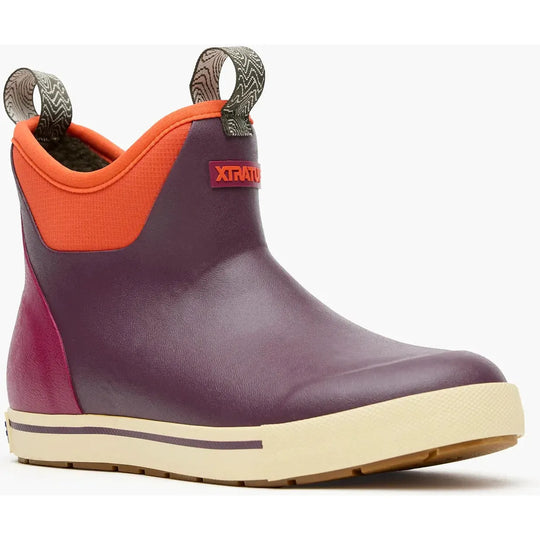 Xtratuf Women's Camp Fleece Lined 6" Waterproof Ankle Deck Boot - Neon - XWADBC50 5 / Medium / Neon Flare - Overlook Boots