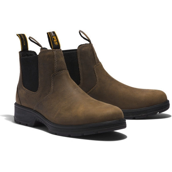 Timberland PRO Men's Nashoba Composite Toe Chelsea Work Boot - Brown - TB1A2CFX214 5 / Medium / Brown - Overlook Boots