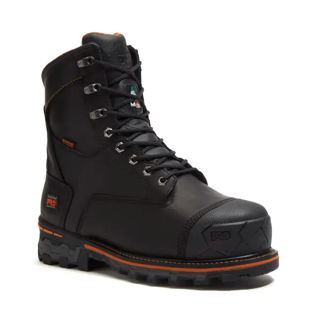 Timberland Pro Men's Boondock 8" Comp Toe WP 200G Ins. Work Boot - Black - TB0A5MA1W021 7 / Medium / Black - Overlook Boots