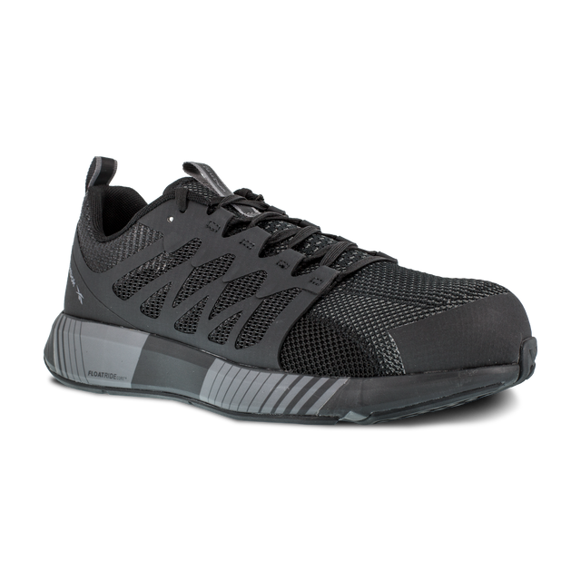 Reebok Women's Fusion Flexweave Composite Toe Athletic Work Shoe - Black - RB431 6 / Medium / Black - Overlook Boots