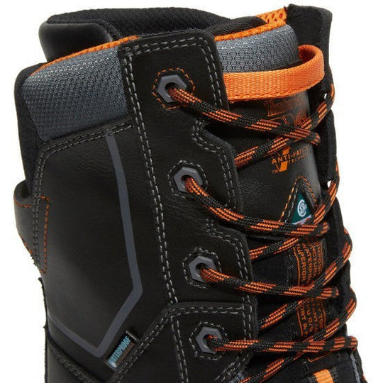 Timberland PRO Men's Pac Max 10" Composite Toe Waterproof Puncture Resistant Work Boot - Black/Orange - TB1A5QXJ001 - Overlook Boots