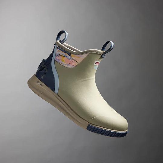 Xtratuf Ankle Deck Boot Sport Men's 6" WP Outdoor Boot - Stone / Sunset Sailfish - XADSMG10 - Overlook Boots