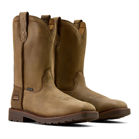 Ariat Men's Activator 11" Steel Toe Western Work Boot - Brown Bomber - 10074291 - Overlook Boots