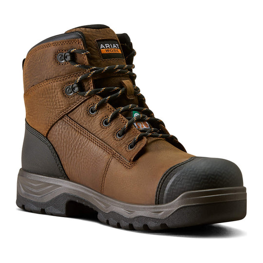 Ariat Men's Turbo Duratread CSA 6" Carbon Toe Waterproof Puncture Resistant Work Boot - Brown - 10077101 - Overlook Boots