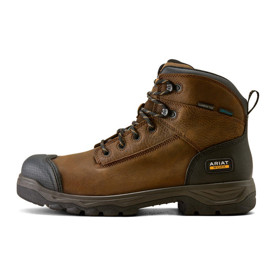 Ariat Men's Turbo Duratread CSA 6" Carbon Toe Waterproof Puncture Resistant Work Boot - Brown - 10077101 - Overlook Boots