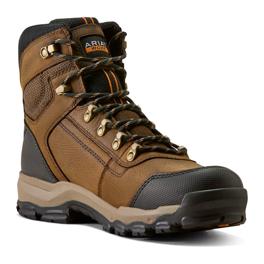 Ariat Men's Stryker Neo 6" Soft Toe Waterproof Work Boot - Dark Brown - 10080339 - Overlook Boots