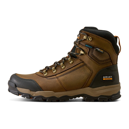 Ariat Men's Stryker Neo 6" Soft Toe Waterproof Work Boot - Dark Brown - 10080339 - Overlook Boots