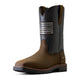Ariat Men's Activator Patriot 11" Steel Toe Waterproof Western Work Boot - Brown - 10080349 7 / Medium / Brown - Overlook Boots