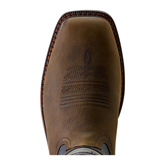 Ariat Men's Activator Patriot 11" Steel Toe Waterproof Western Work Boot - Brown - 10080349 - Overlook Boots