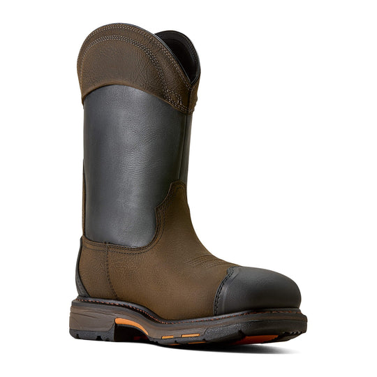Ariat Men's WorkHog Full Boar 11" Composite Toe Waterproof Western Work Boot - Brown - 10082161 - Overlook Boots