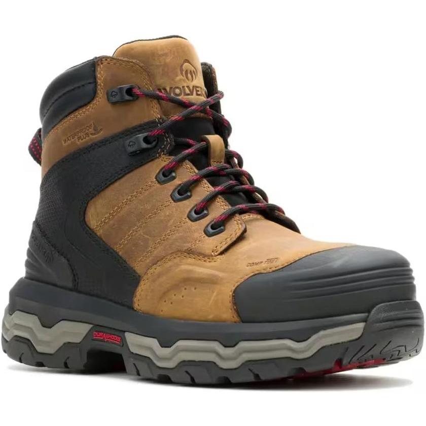 Wolverine Men's Alpha ft 6" Comp Toe Waterproof CarbonMax Work Boot - Tan - W251099 7 / Medium / Tan - Overlook Boots