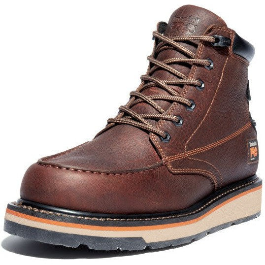 Timberland PRO Men's Gridworks 6" Soft Toe Moc Toe Waterproof Work Boot - Brown - TB1A1KRQ214 7 / Medium / Brown - Overlook Boots