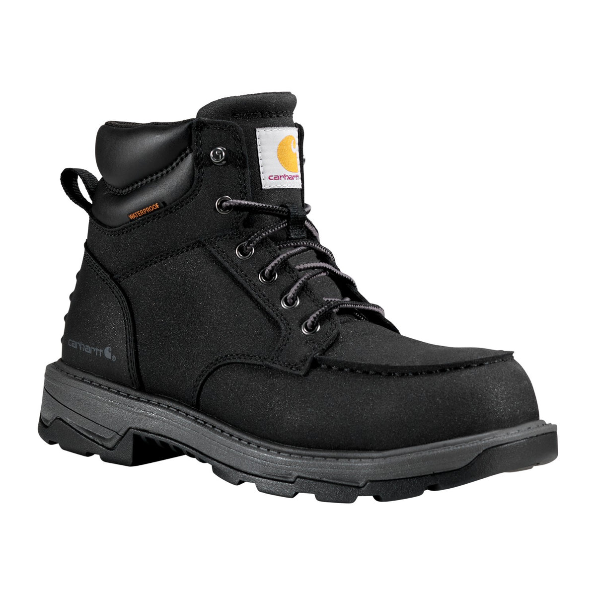 Carhartt Men's Hamilton 6" Waterproof Composite Moc Toe Work Boot - Black - FL6331-M 7 / Medium / Black - Overlook Boots