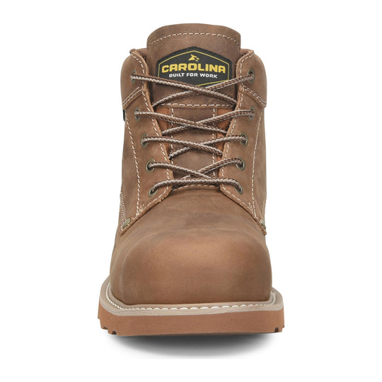 Carolina Men's Socket 5" EZ-ON Aluminum Toe Waterproof Work Boot - Brown - CA2572 - Overlook Boots