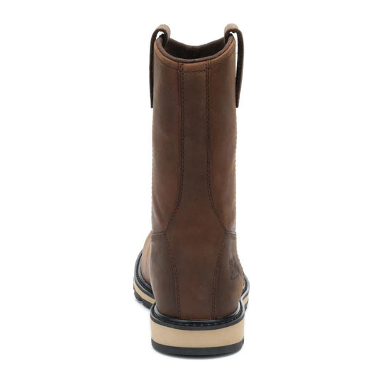 Cat Men's 247 10" Soft Toe Wellington Work Boot - Dark Brown - P51124 - Overlook Boots