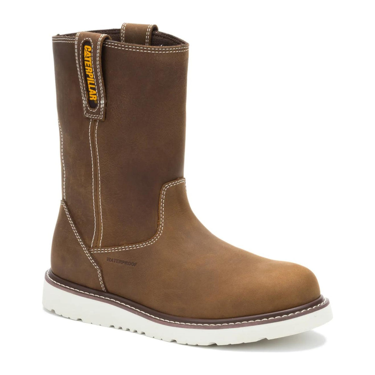 Cat Men's Reclaimer Wedge 10" Soft Toe Waterproof Wellington Work Boot - Pyramid - P51127 6 / Medium / Pyramid - Overlook Boots