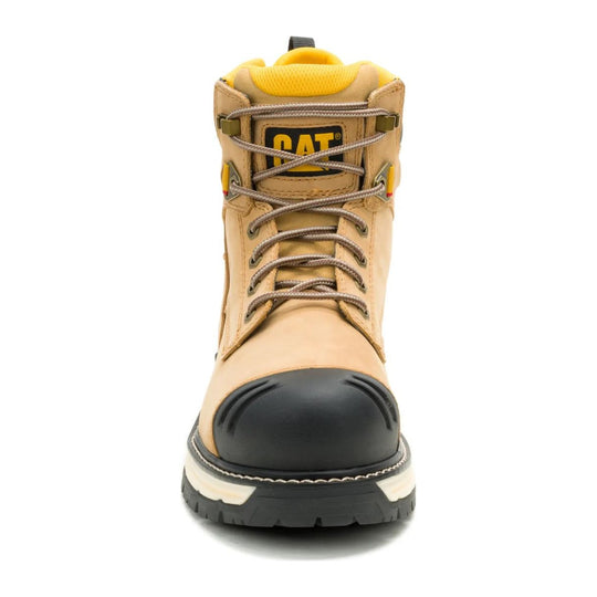 Cat Men's Excavator Power Spring 6" Composite Toe Waterproof Work Boot - Honey - P91825 - Overlook Boots