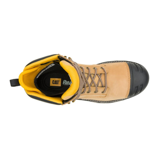 Cat Men's Excavator Power Spring 6" Composite Toe Waterproof Work Boot - Honey - P91825 - Overlook Boots