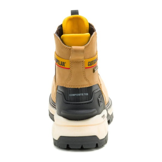 Cat Men's Excavator Power Spring Composite Toe Waterproof Chelsea Work Boot - Honey - P91829 - Overlook Boots