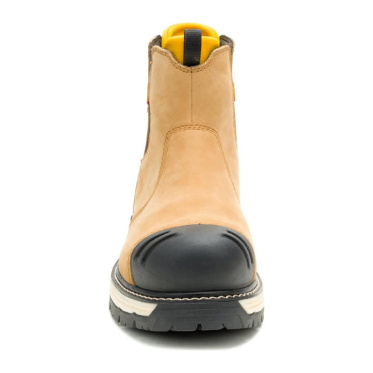 Cat Men's Excavator Power Spring Composite Toe Waterproof Chelsea Work Boot - Honey - P91829 - Overlook Boots