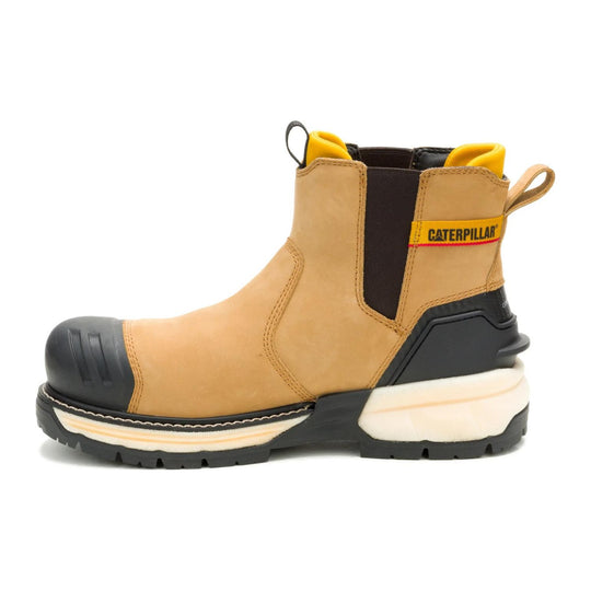 Cat Men's Excavator Power Spring Composite Toe Waterproof Chelsea Work Boot - Honey - P91829 - Overlook Boots
