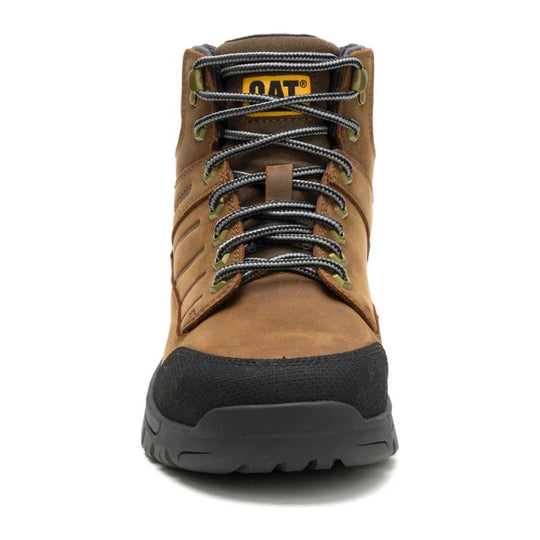 Cat Men's Brickline Steel Toe Waterproof Work Boot - Real Brown - P91871 - Overlook Boots