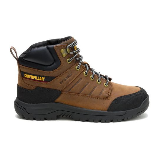 Cat Men's Brickline Steel Toe Waterproof Work Boot - Real Brown - P91871 - Overlook Boots