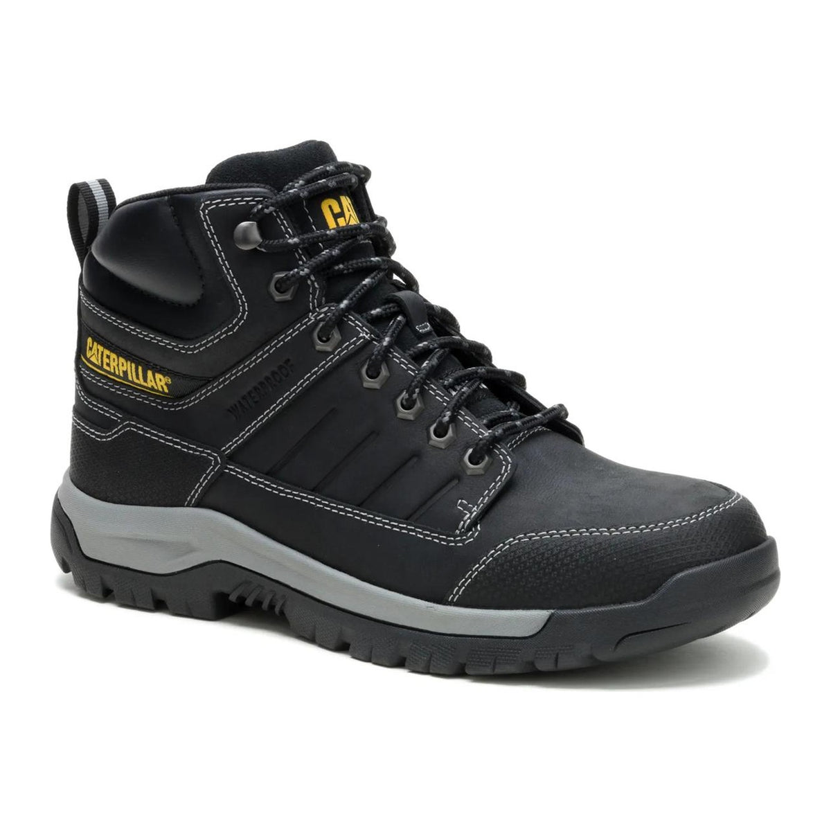 Cat Men's Brickline Steel Toe Waterproof Work Boot - Black - P91873 6 / Medium / Black - Overlook Boots
