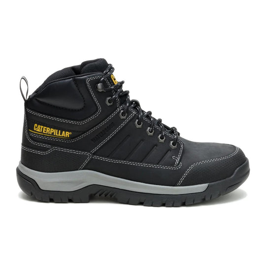 Cat Men's Brickline Steel Toe Waterproof Work Boot - Black - P91873 - Overlook Boots