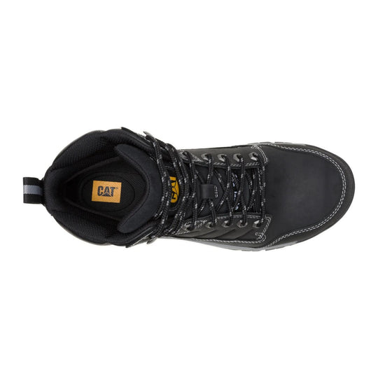 Cat Men's Brickline Steel Toe Waterproof Work Boot - Black - P91873 - Overlook Boots