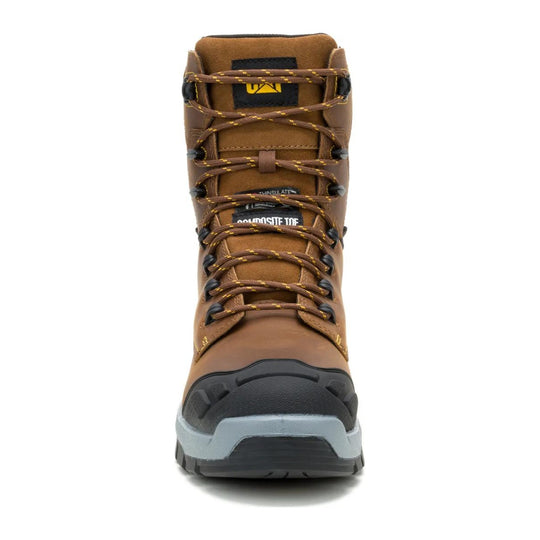 Cat Men's Striver XL 8" Composite Toe Waterproof 400G Thinsulate Work Boot - Bison - P91893 - Overlook Boots
