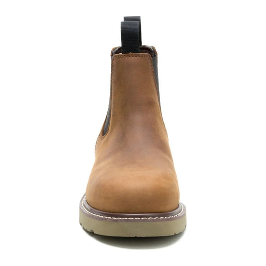 Cat Men's Reclaimer Wedge Steel Toe Waterproof Chelsea Work Boot - Dark Brown - P91898 - Overlook Boots