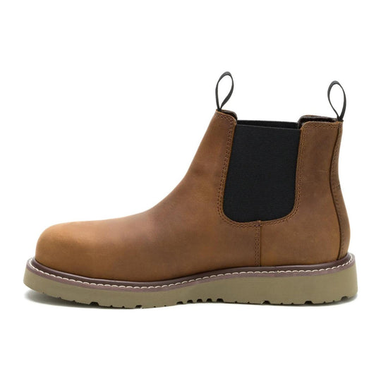 Cat Men's Reclaimer Wedge Steel Toe Waterproof Chelsea Work Boot - Dark Brown - P91898 - Overlook Boots
