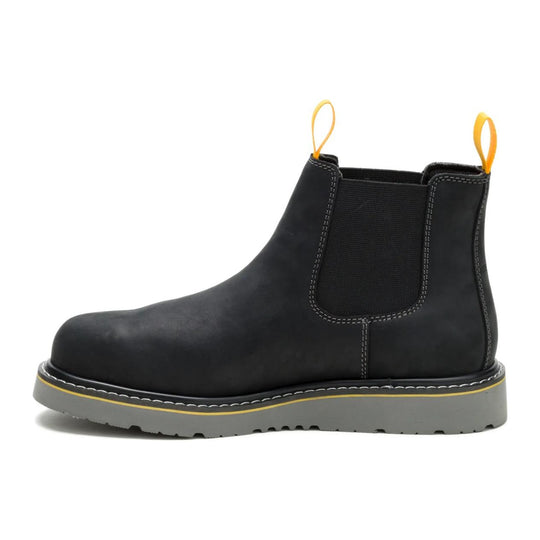 Cat Men's Reclaimer Wedge Steel Toe Waterproof Chelsea Work Boot - Black - P91899 - Overlook Boots