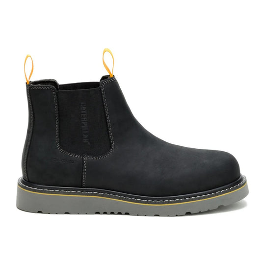 Cat Men's Reclaimer Wedge Steel Toe Waterproof Chelsea Work Boot - Black - P91899 - Overlook Boots