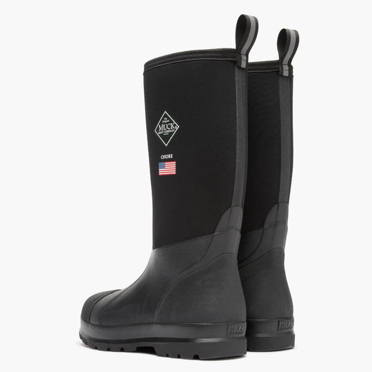 Muck Men's Chore Classic Tall USA Waterproof Neoprene Work Boot - Black - CHHUS00 - Overlook Boots